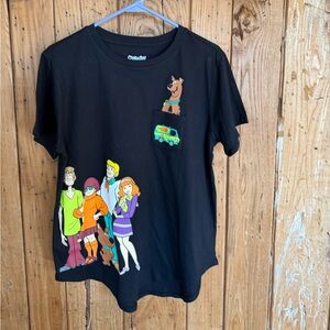 Scooby-Doo Gang Pocket Graphic Tee Black Boys XXL (18/20) Like New